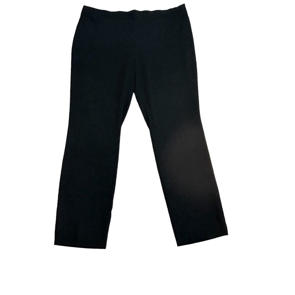 Akris Punto black wool trouser dress pants Sz 16 career professional business